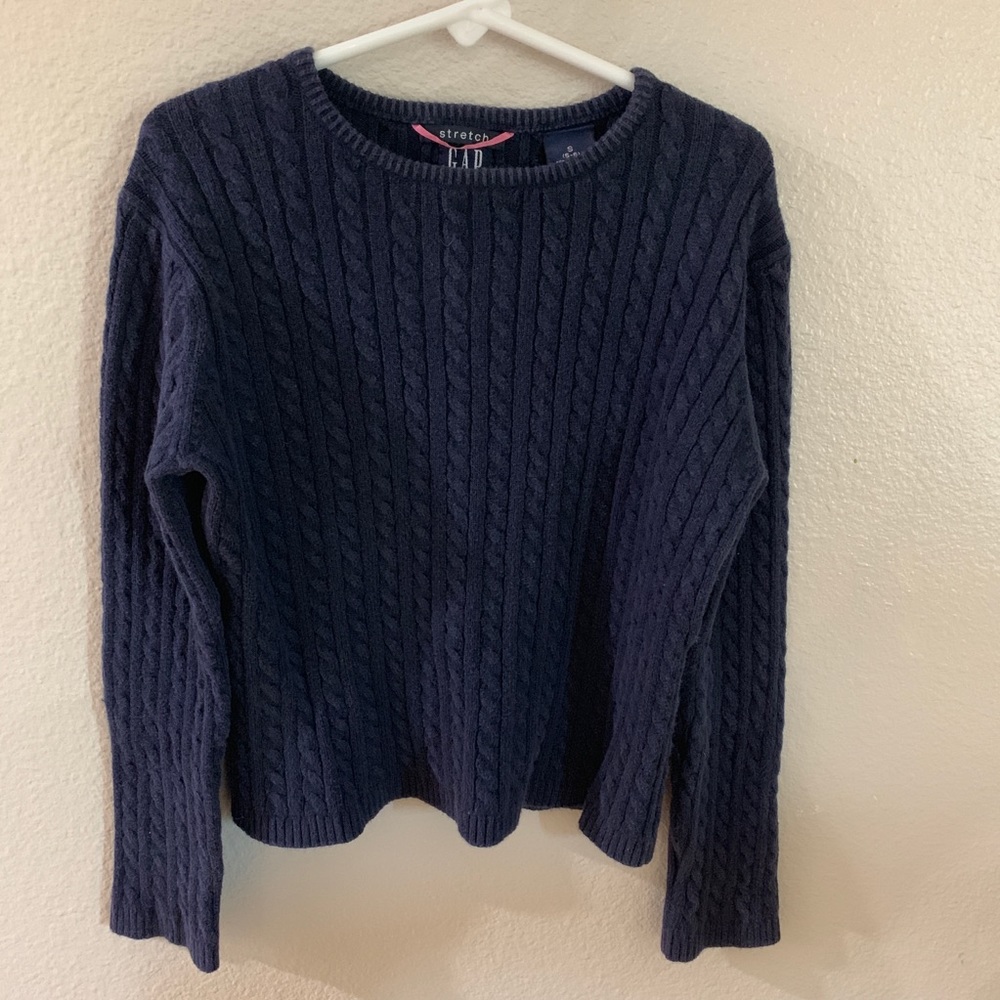 Navy Blue Cable knit Sweater
